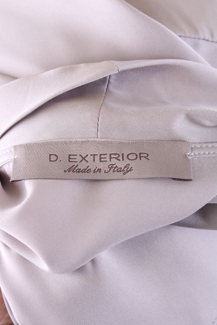 D. Exterior L/S Draped Blouse Grey M