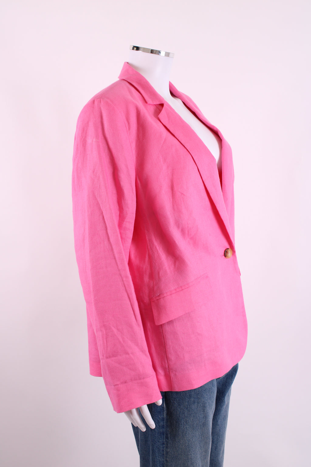 Jaeger Linen Blazer Pink L
