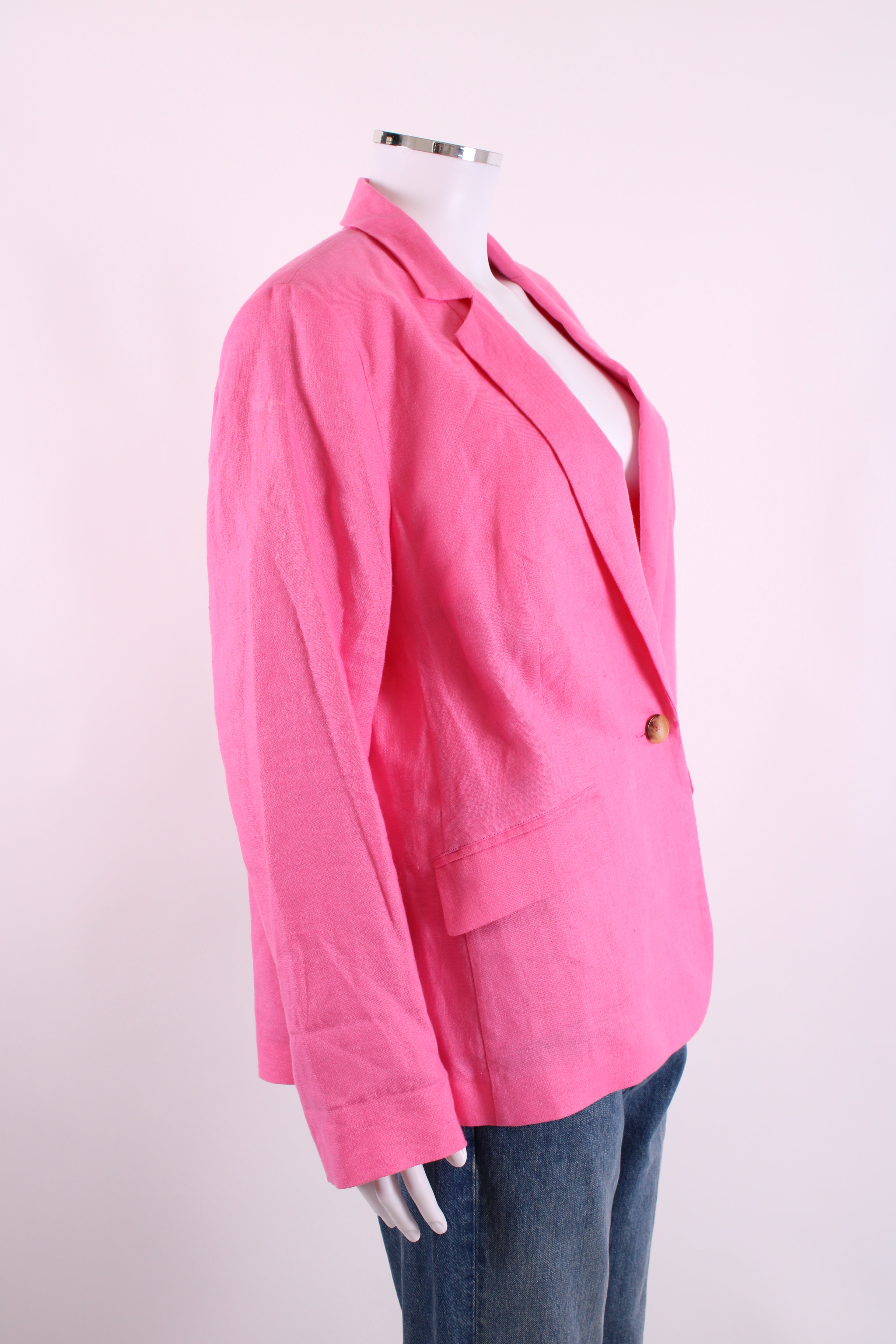 Jaeger Linen Blazer Pink L