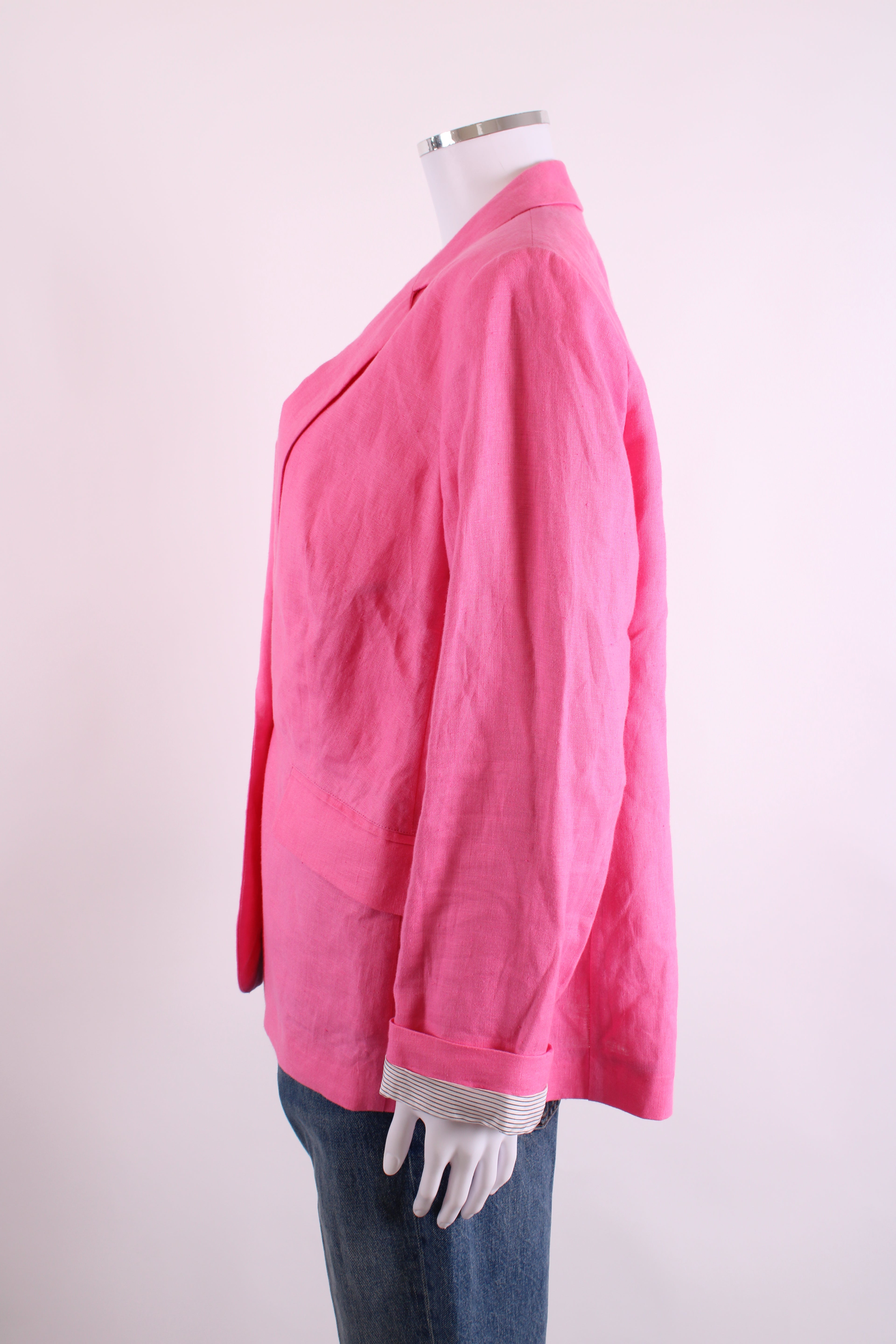Jaeger Linen Blazer Pink L