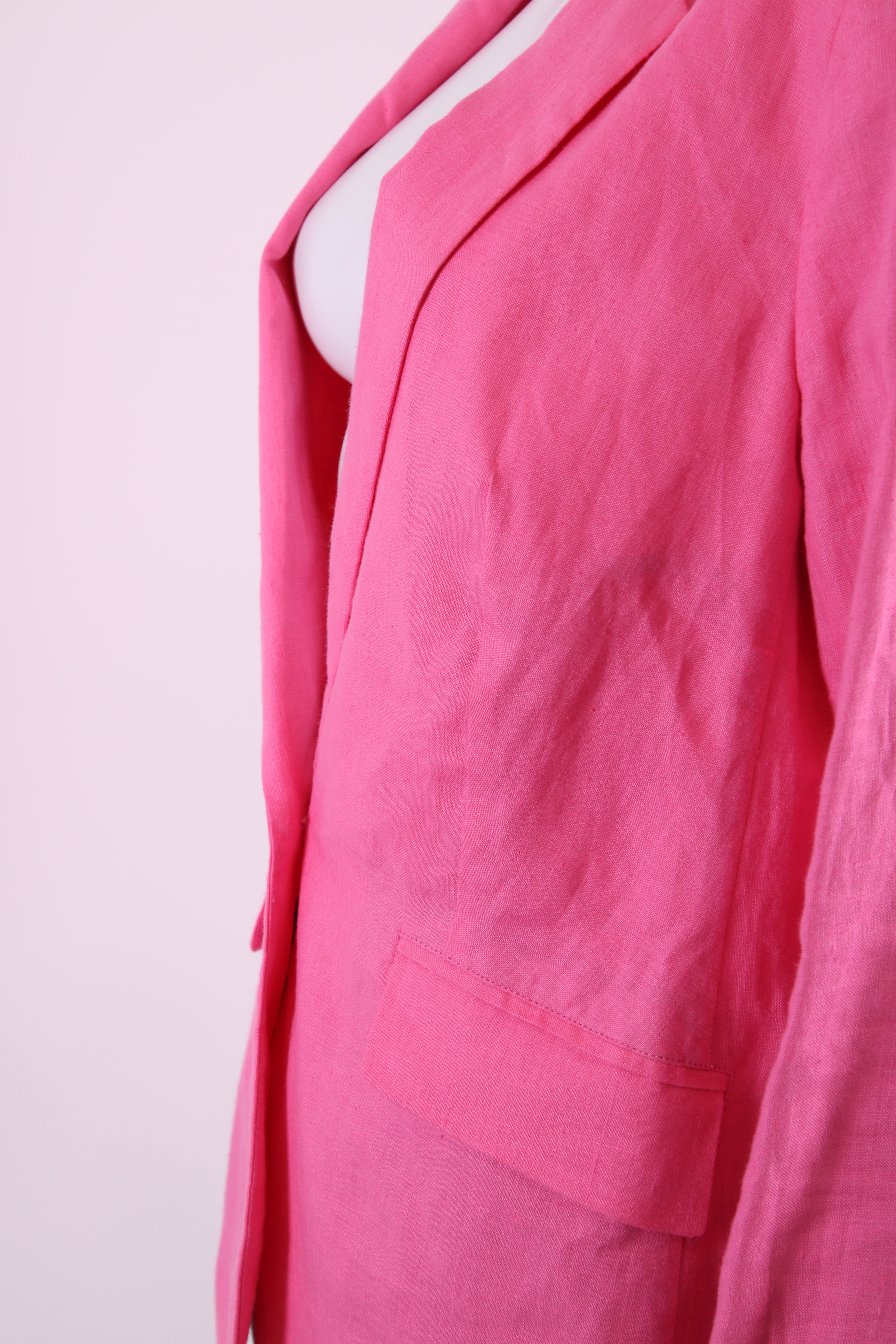 Jaeger Linen Blazer Pink L
