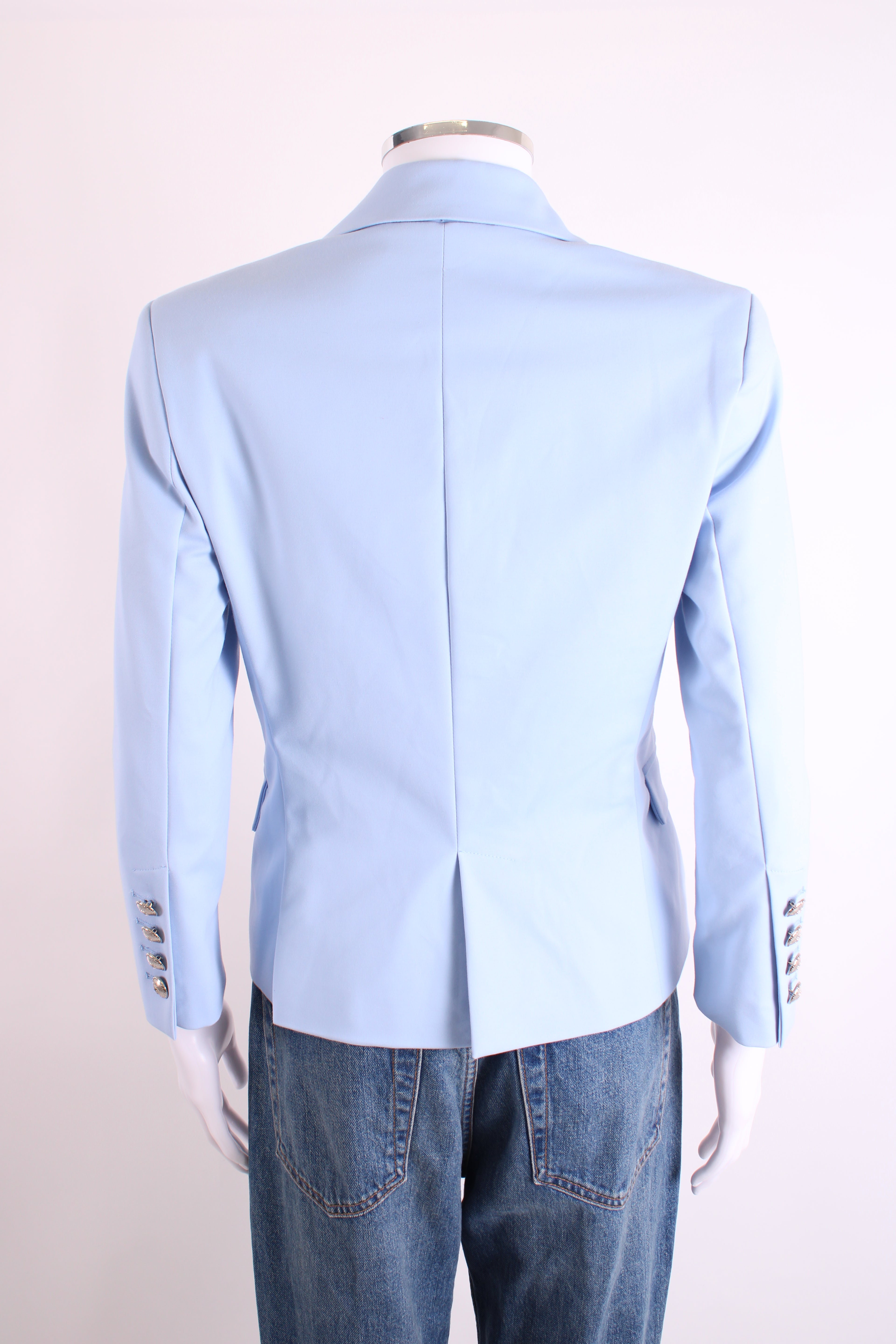 Flavio Castellani Silver button blazer Baby Blue IT 44