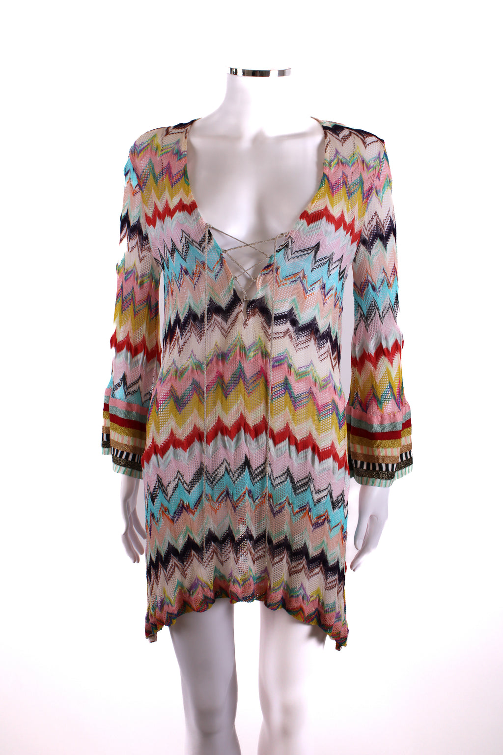 Missoni Mare L/S Chevron Beach Dress Multi Coloured 8