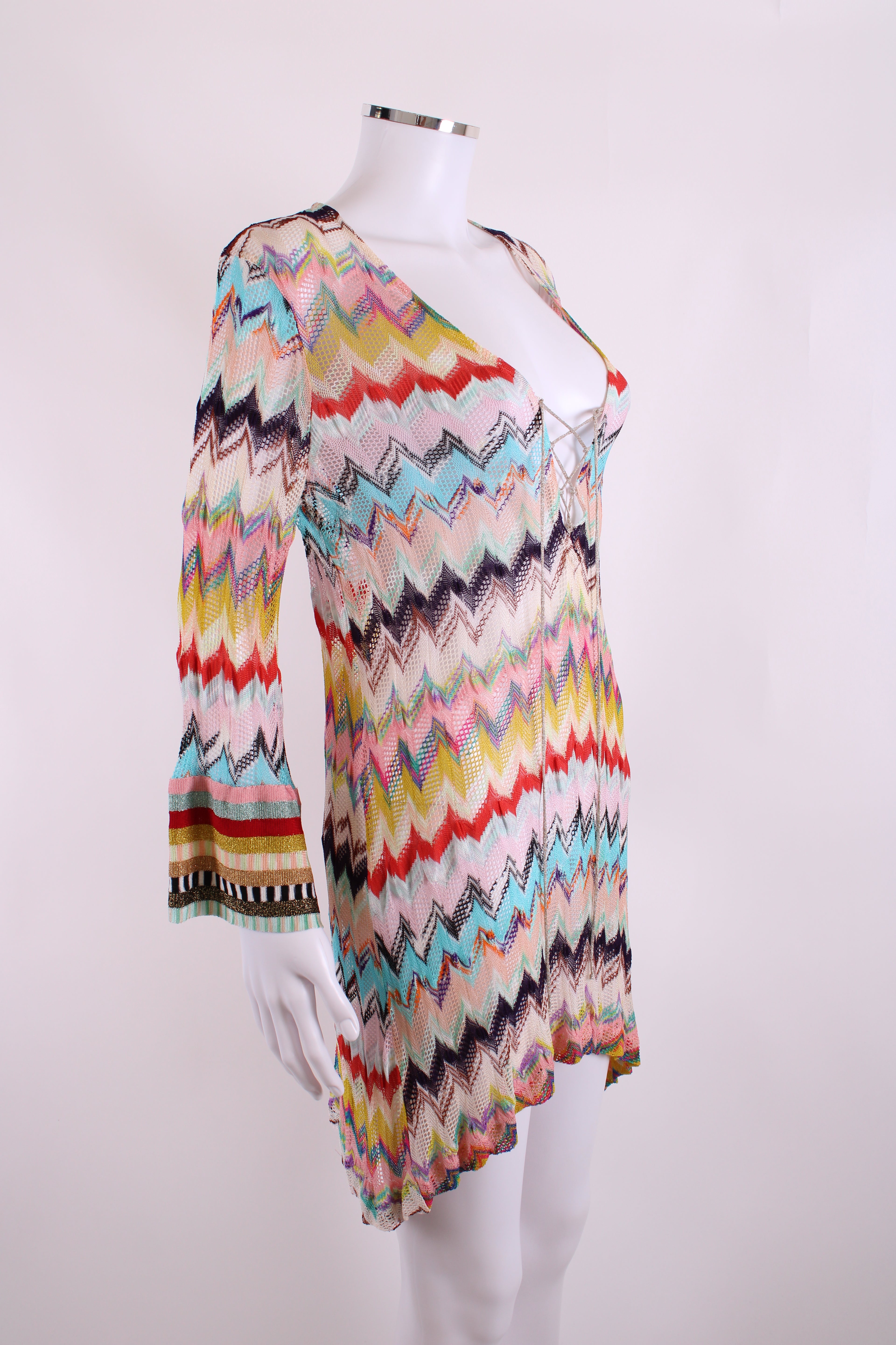Missoni Mare L/S Chevron Beach Dress Multi Coloured 8