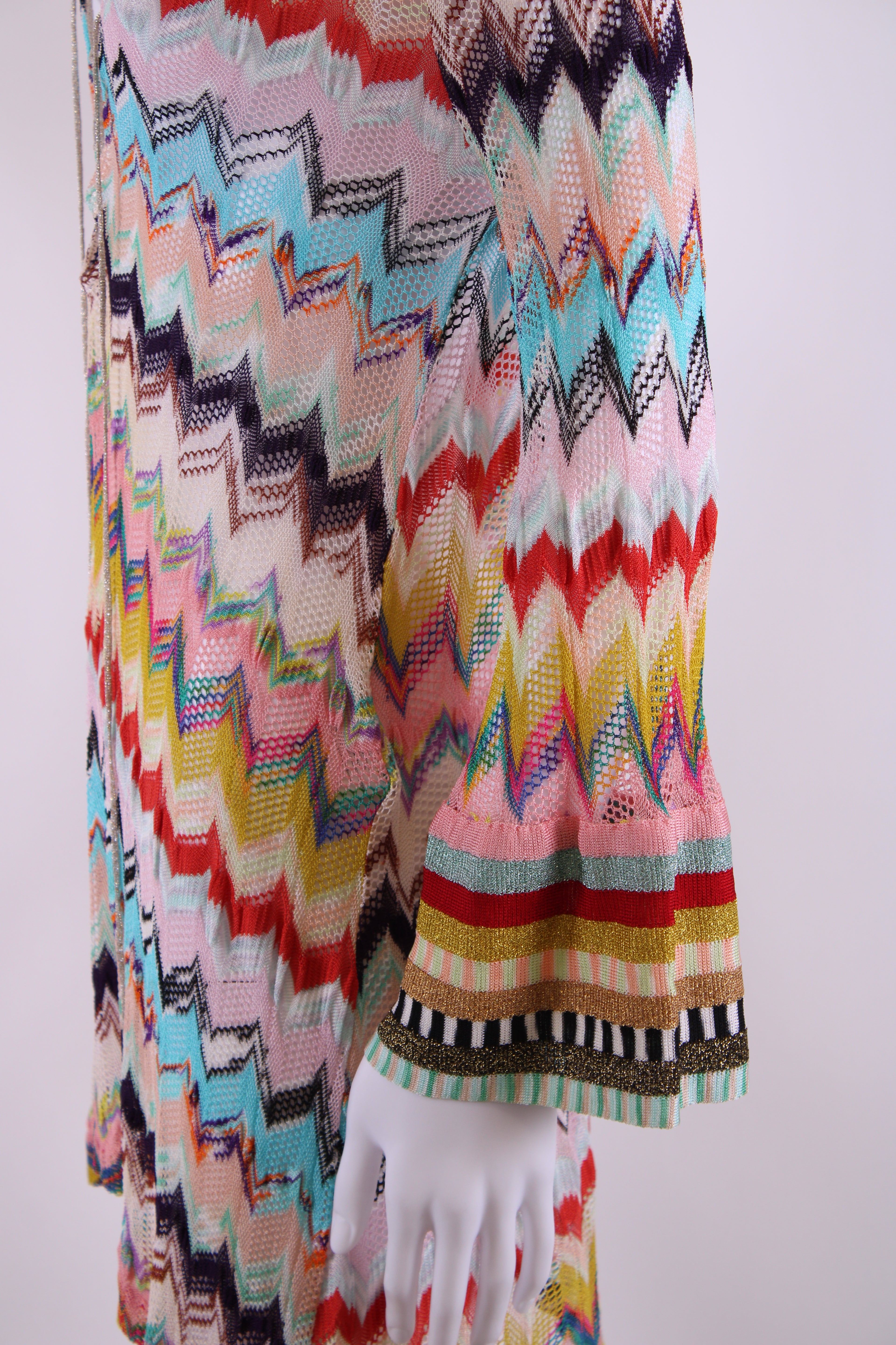 Missoni Mare L/S Chevron Beach Dress Multi Coloured 8