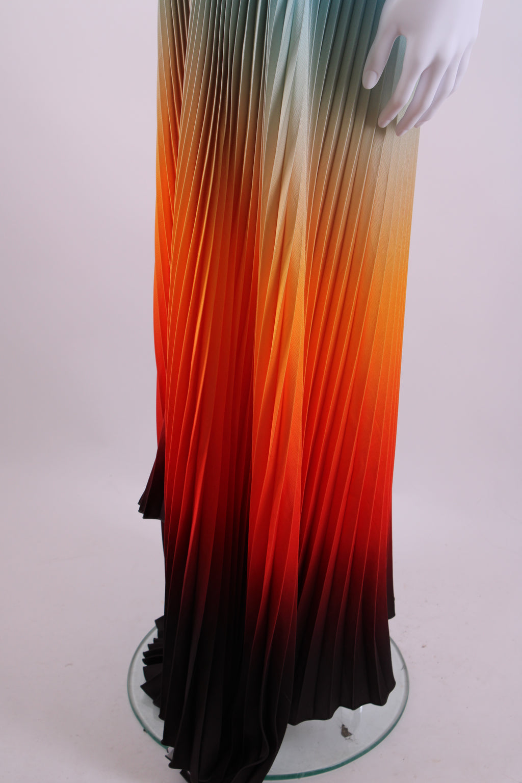 L'idee Bisous Strapless Pleated Dress Ibiza Sunset - Blue/ Orange 8