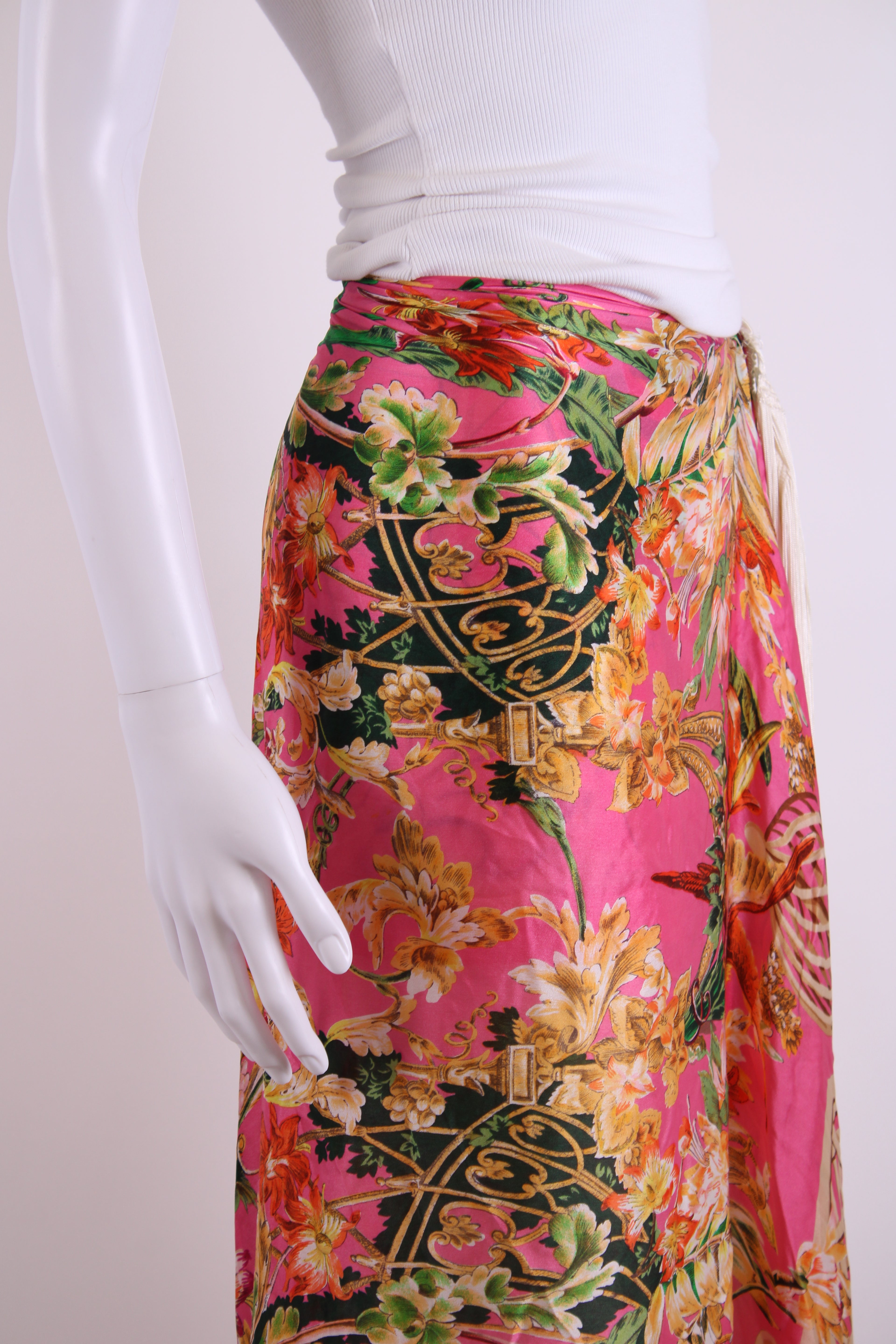 Christian Dior Summer 1995 Floral Sarong Pink/ Cream