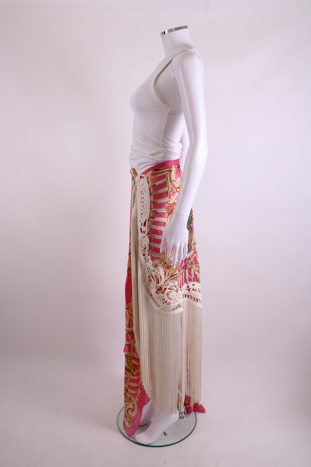 Christian Dior Summer 1995 Floral Sarong Pink/ Cream