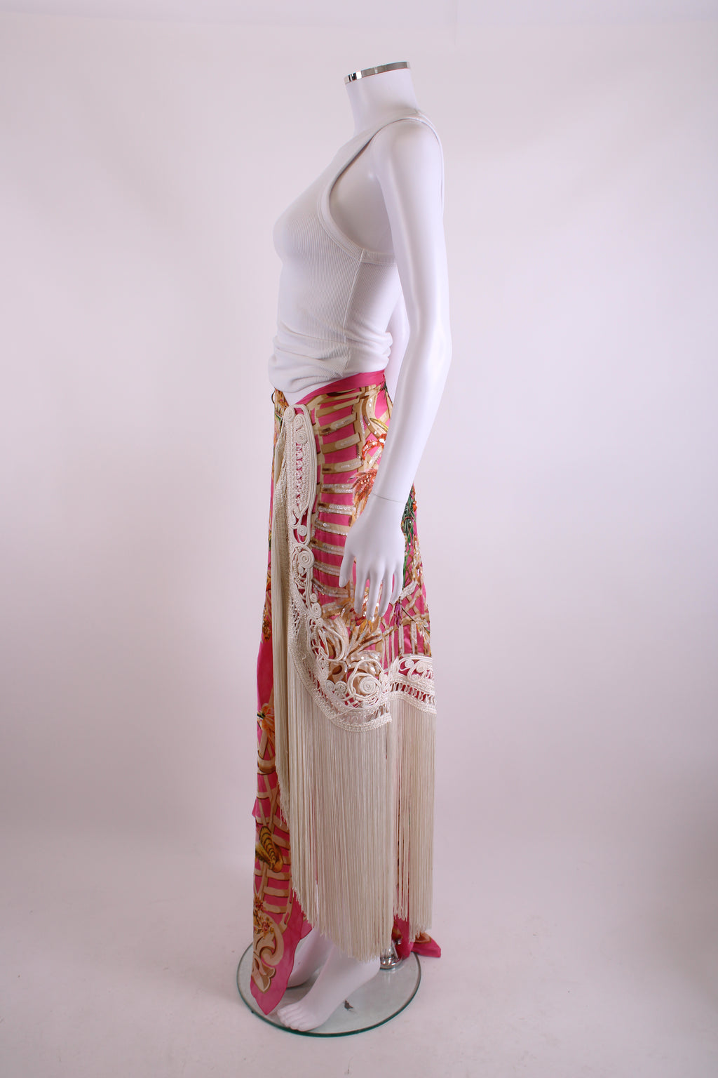 Christian Dior Summer 1995 Floral Sarong Pink/ Cream