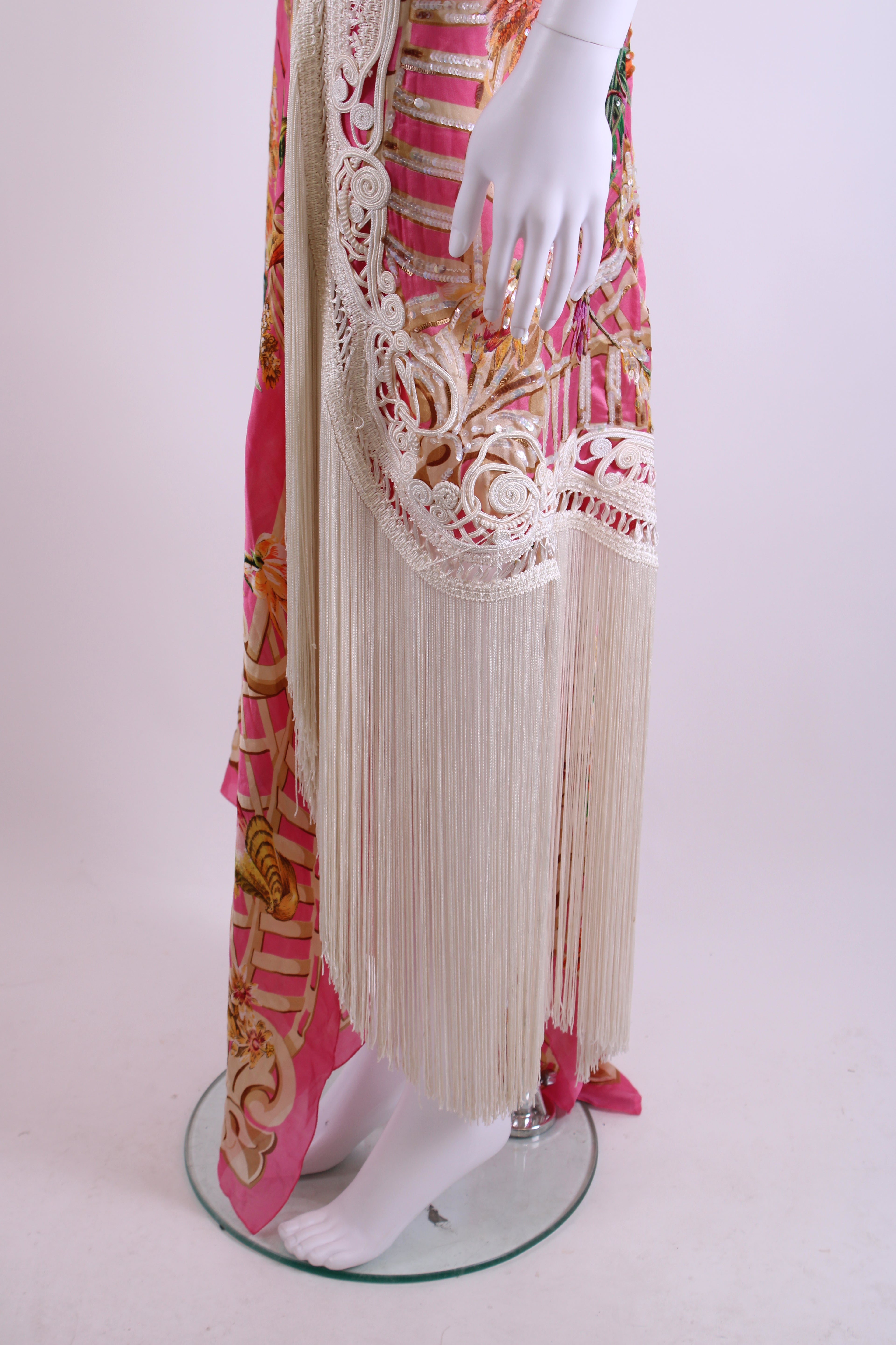 Christian Dior Summer 1995 Floral Sarong Pink/ Cream