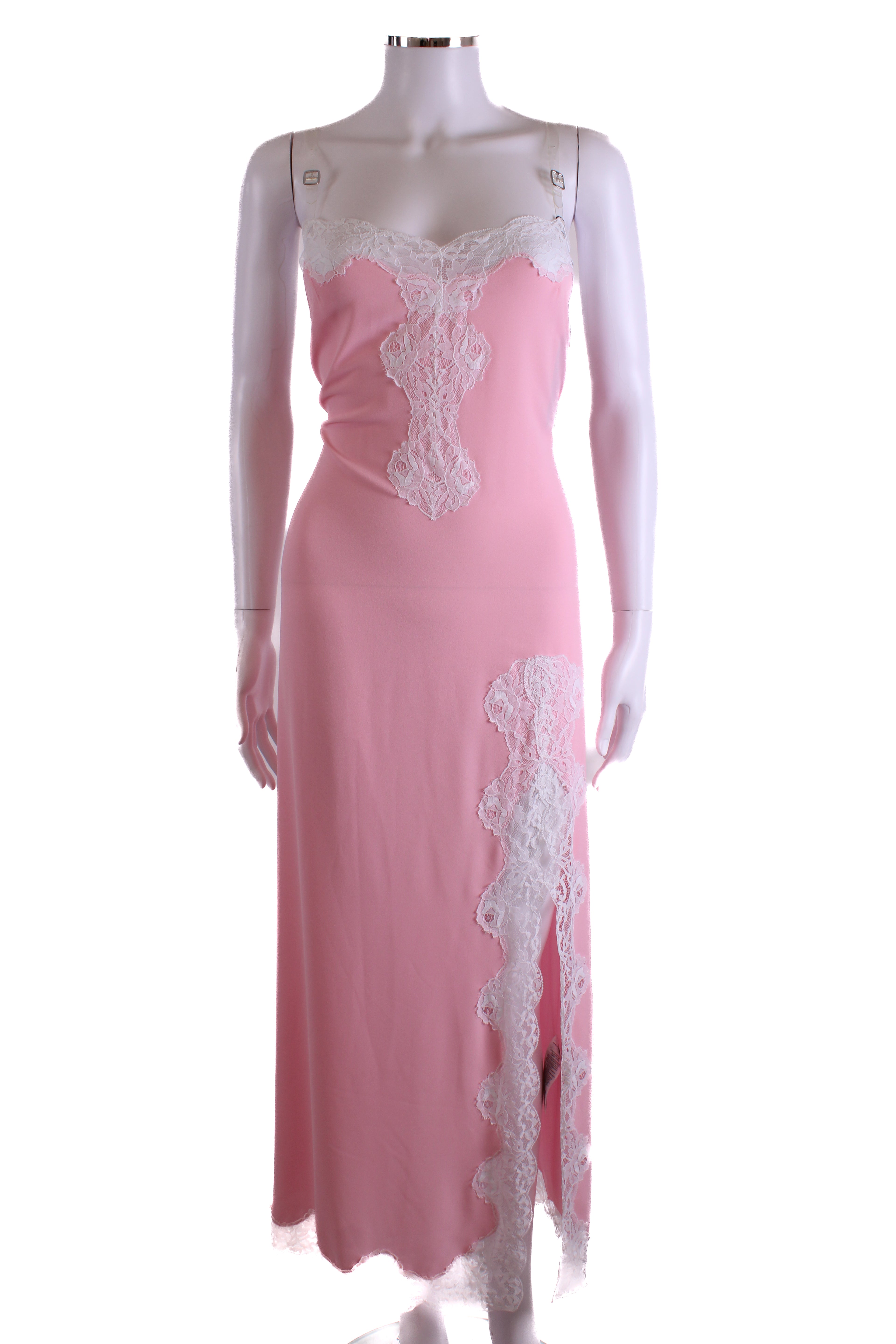Christopher Kane Lace Trim Strap Detail Cami Dress Pink 8