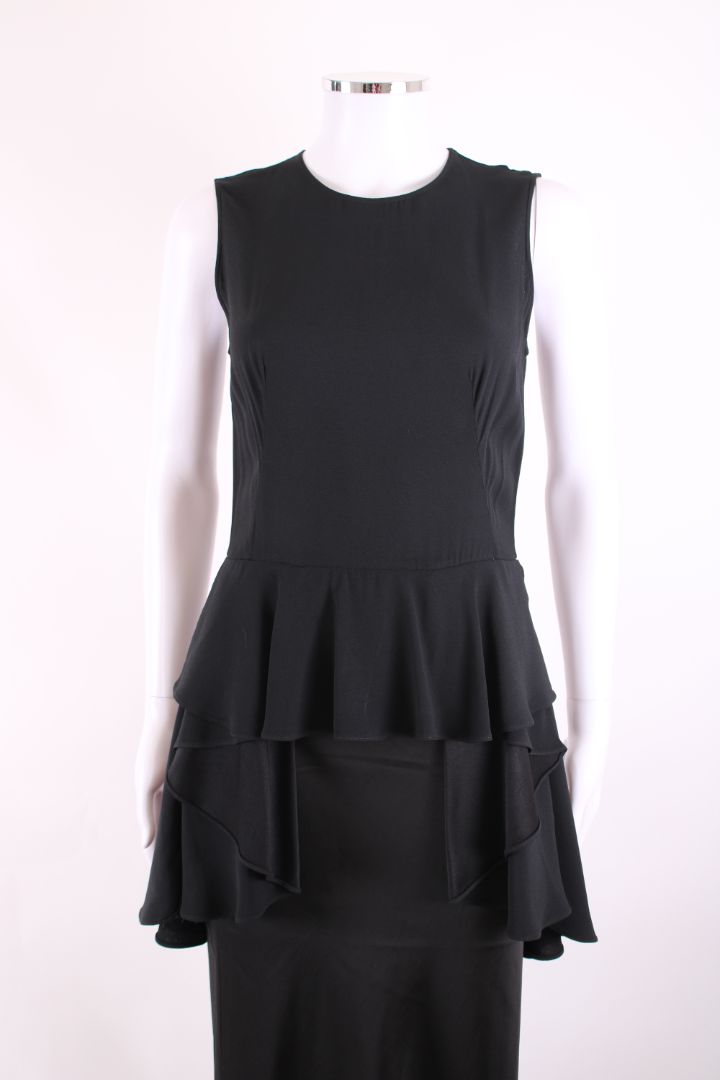 Alexander McQueen S/S Ruffle Hem Blouse Black S