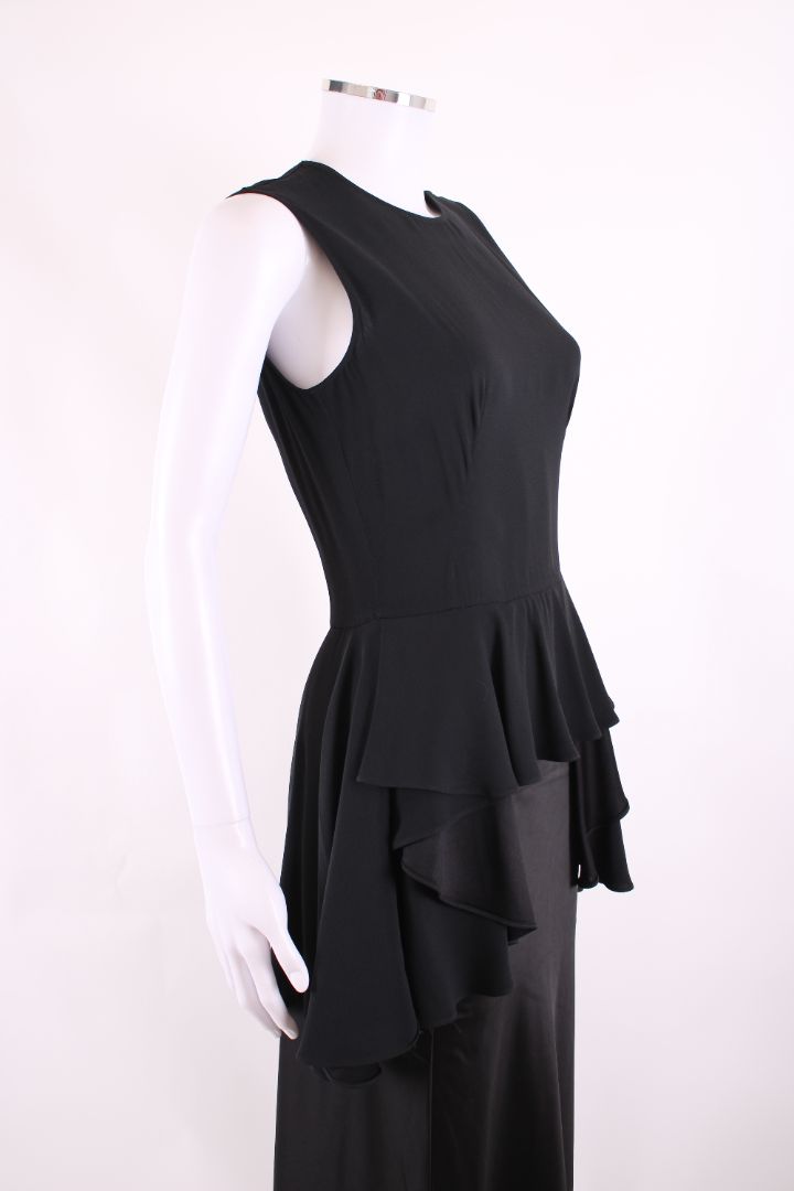 Alexander McQueen S/S Ruffle Hem Blouse Black S