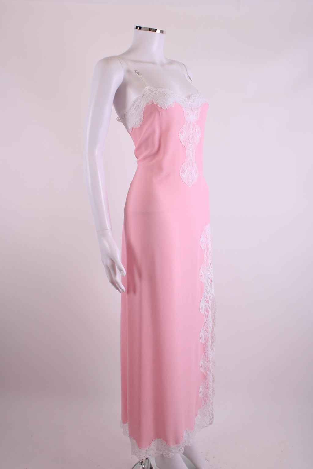 Christopher Kane Lace Trim Strap Detail Cami Dress Pink 8