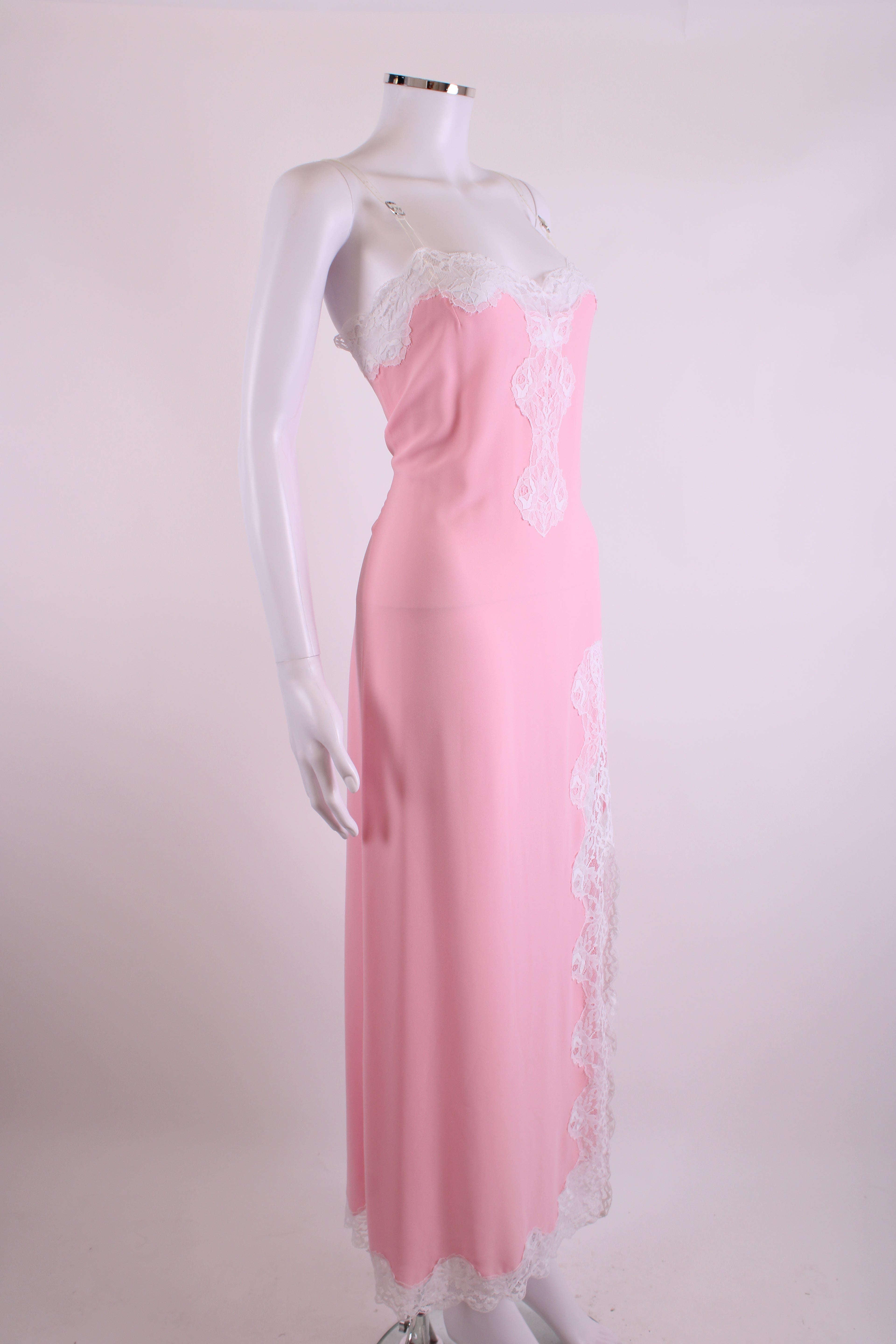 Christopher Kane Lace Trim Strap Detail Cami Dress Pink 8