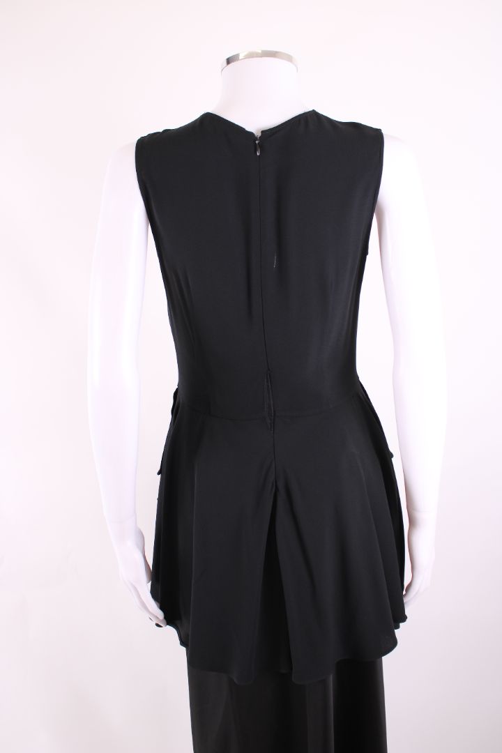 Alexander McQueen S/S Ruffle Hem Blouse Black S