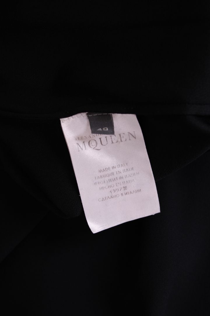 Alexander McQueen S/S Ruffle Hem Blouse Black S