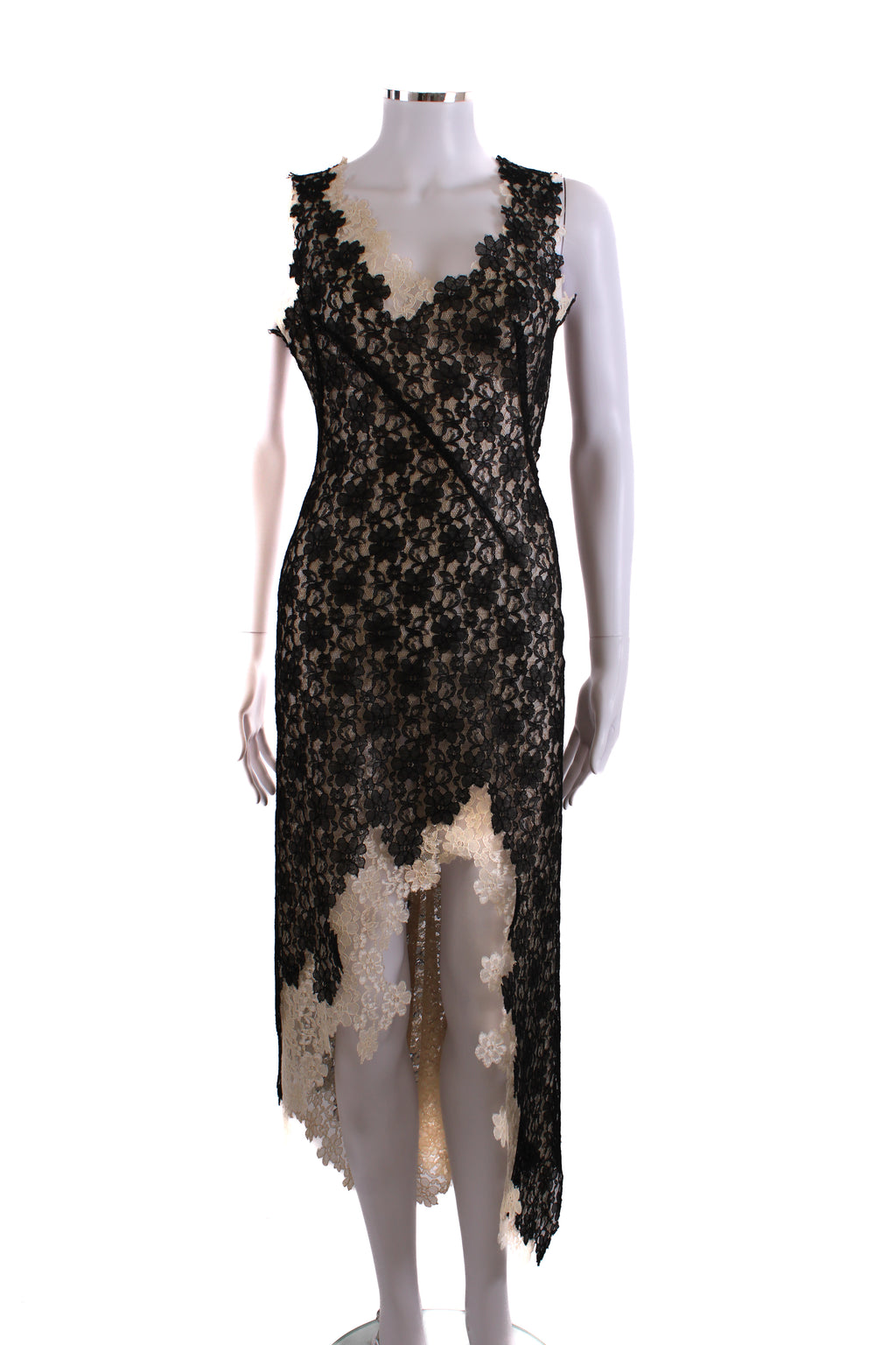 Ruti Danan S/S Lace Layered Dress Black/ Cream M