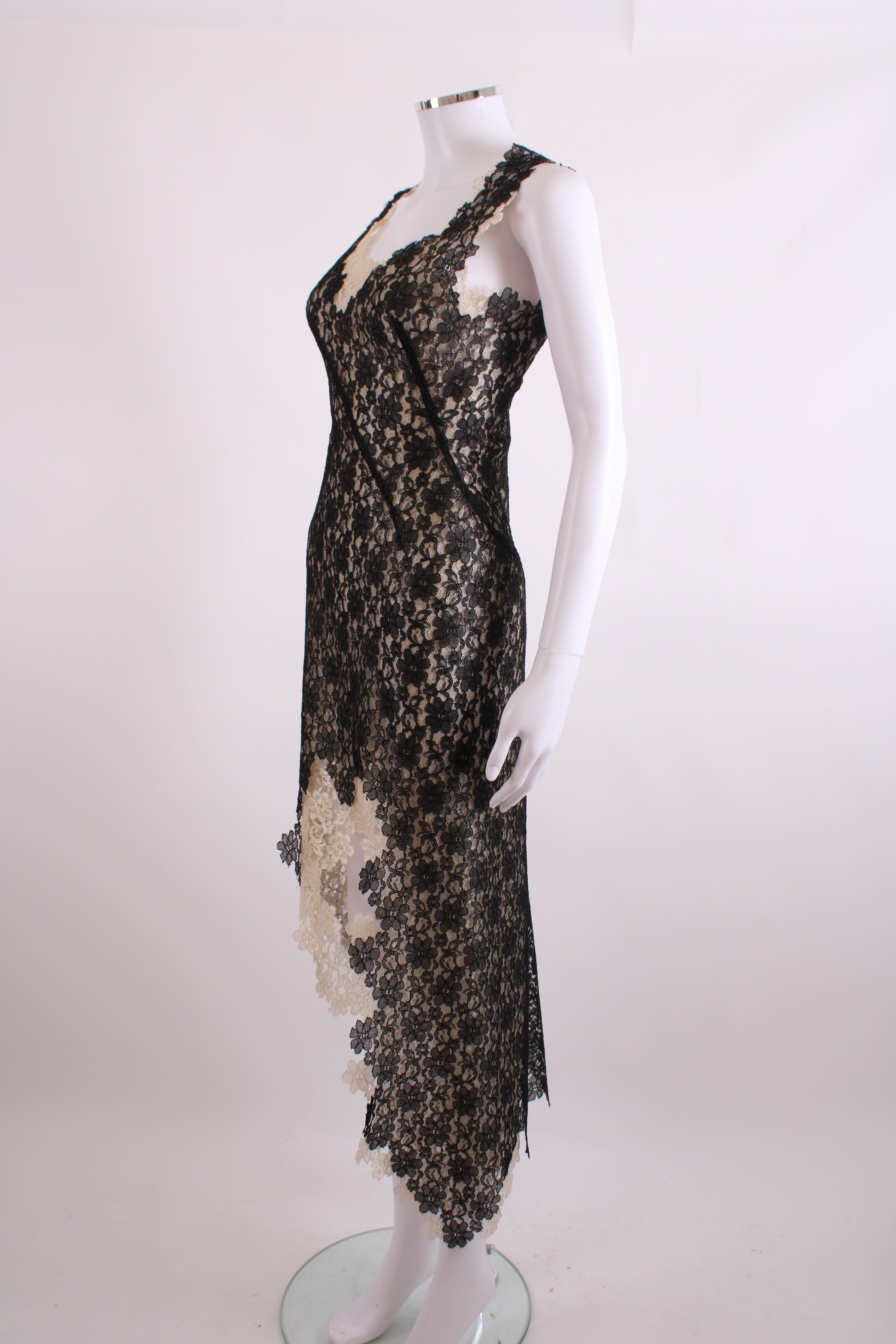Ruti Danan S/S Lace Layered Dress Black/ Cream M