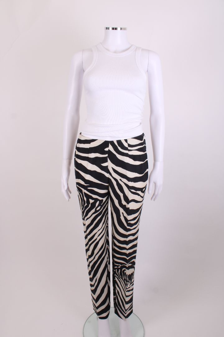 Dolce & Gabbana Zebra Print Trousers Black/ White S