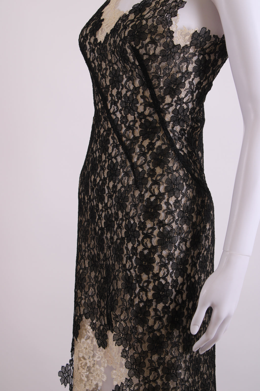 Ruti Danan S/S Lace Layered Dress Black/ Cream M