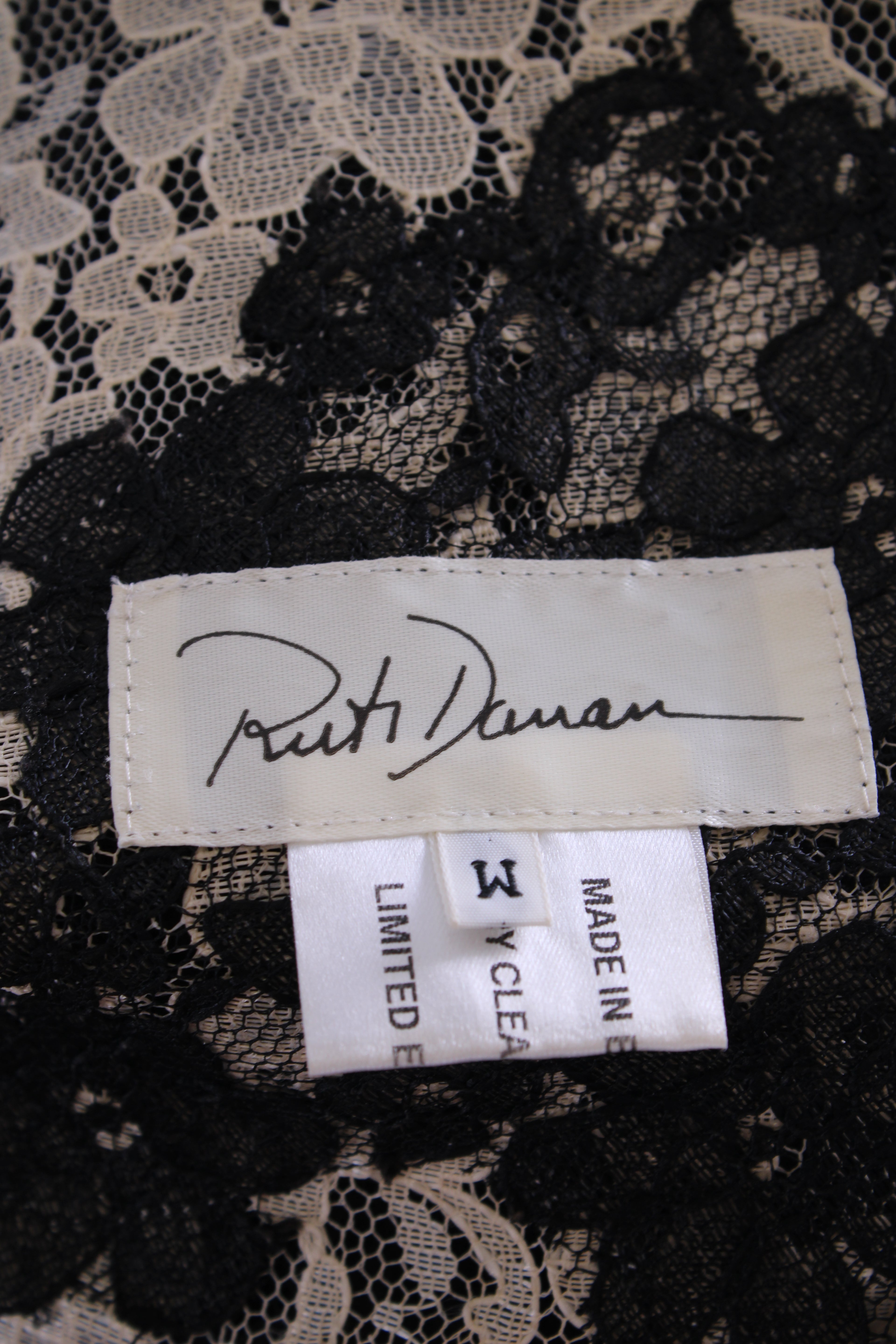 Ruti Danan S/S Lace Layered Dress Black/ Cream M
