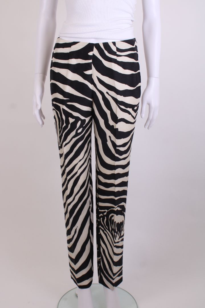 Dolce & Gabbana Zebra Print Trousers Black/ White S