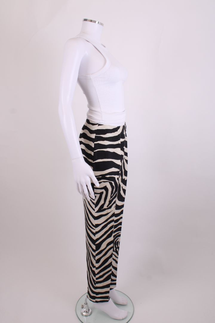 Dolce & Gabbana Zebra Print Trousers Black/ White S