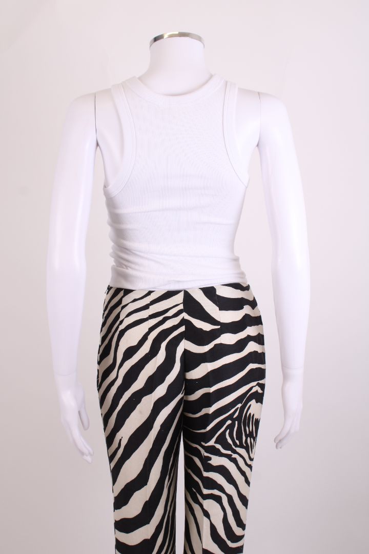 Dolce & Gabbana Zebra Print Trousers Black/ White S