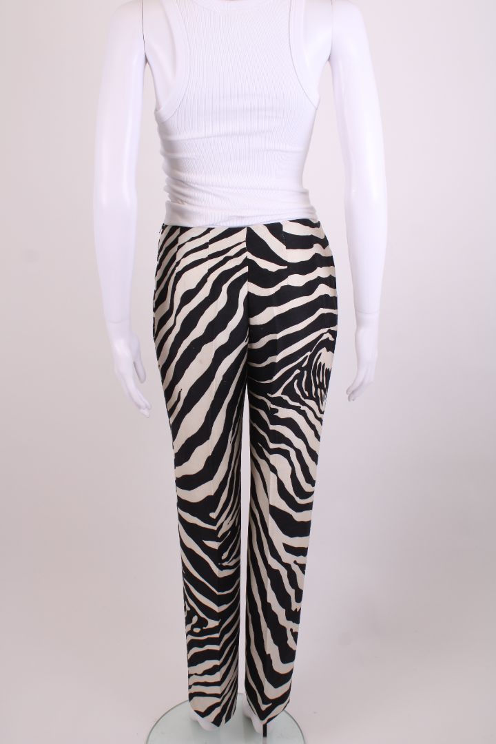 Dolce & Gabbana Zebra Print Trousers Black/ White S
