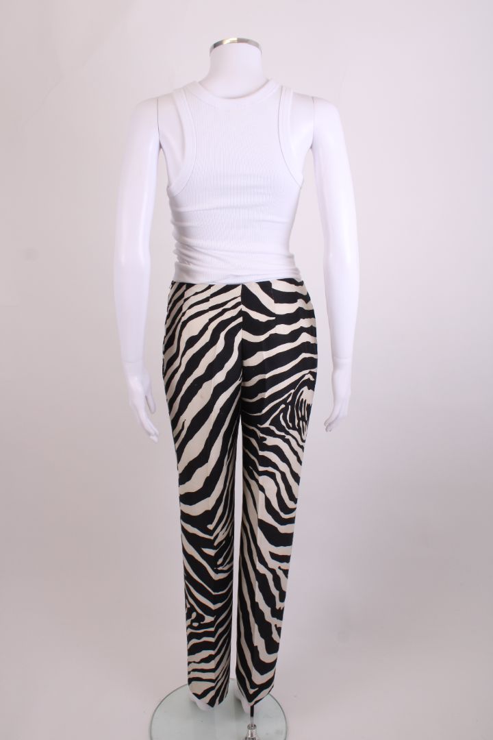 Dolce & Gabbana Zebra Print Trousers Black/ White S