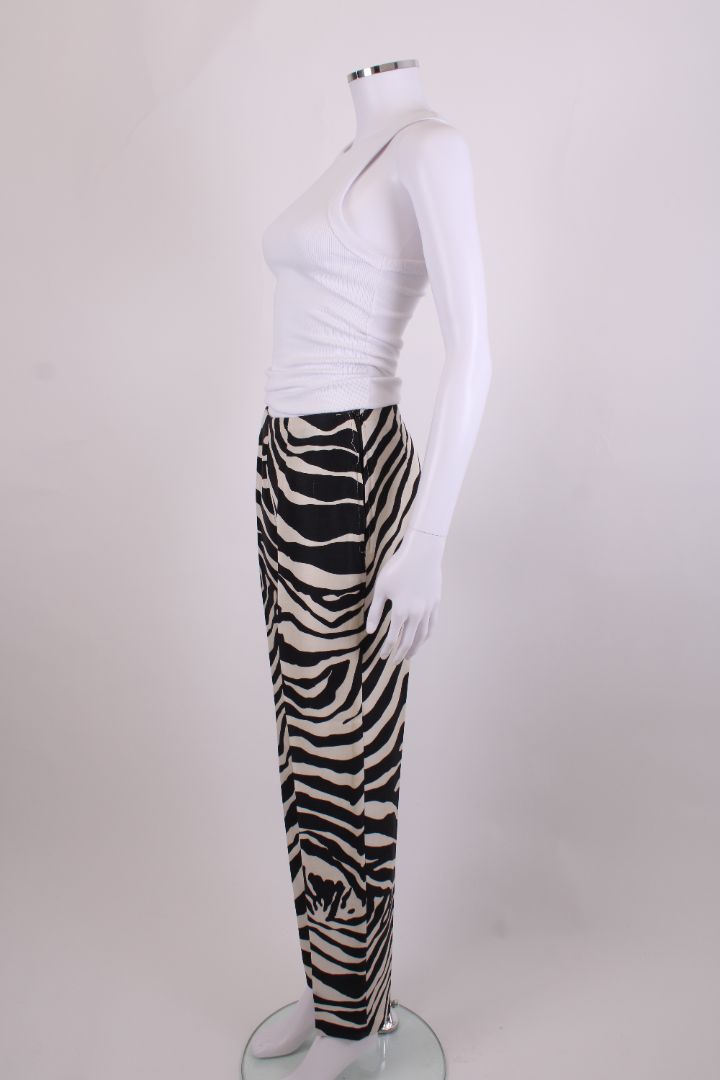 Dolce & Gabbana Zebra Print Trousers Black/ White S