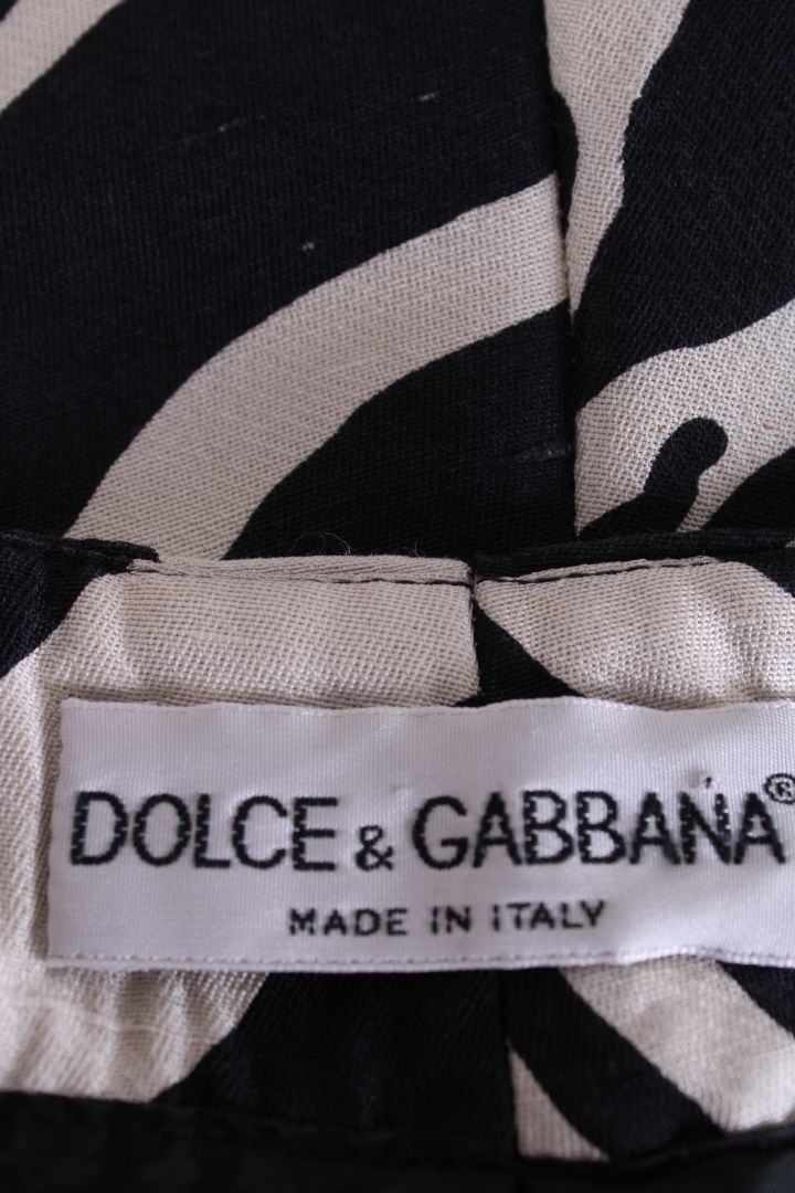 Dolce & Gabbana Zebra Print Trousers Black/ White S