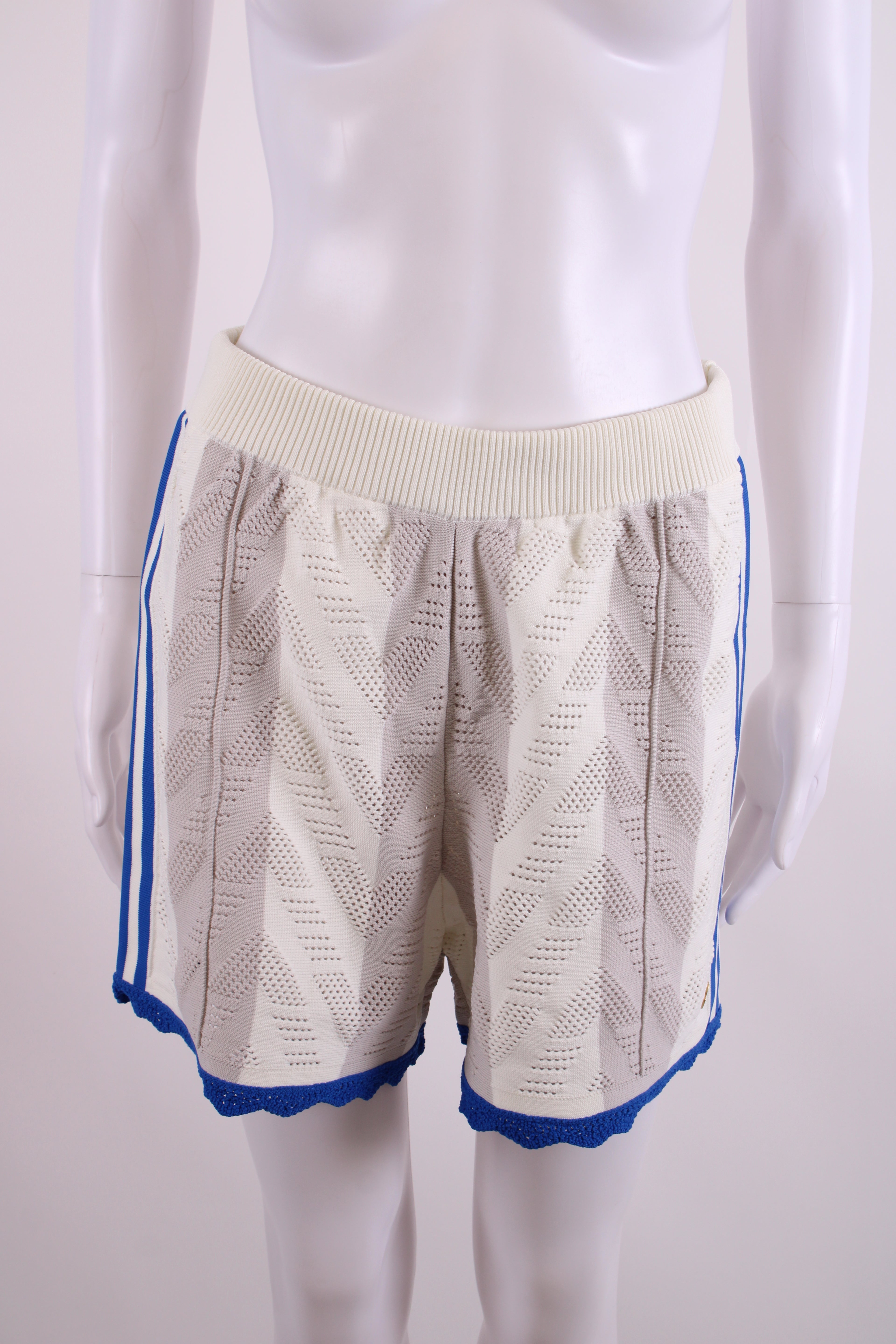 Adidas S/S Polo/Shorts Co-ord White/ Blue M