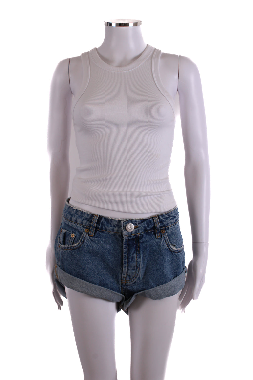 One Teaspoon Distressed Shorts Denim 26W
