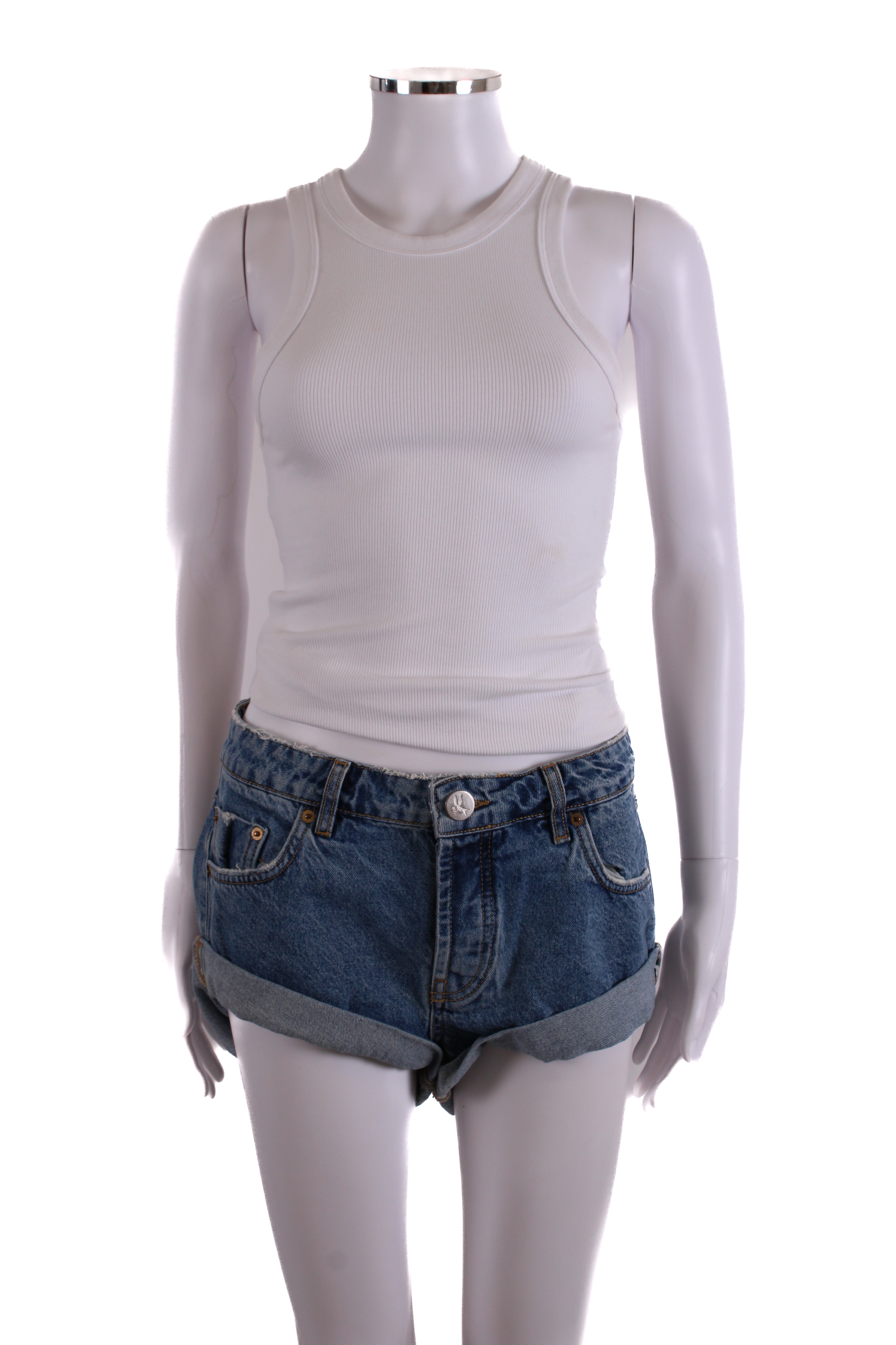 One Teaspoon Distressed Shorts Denim 26W