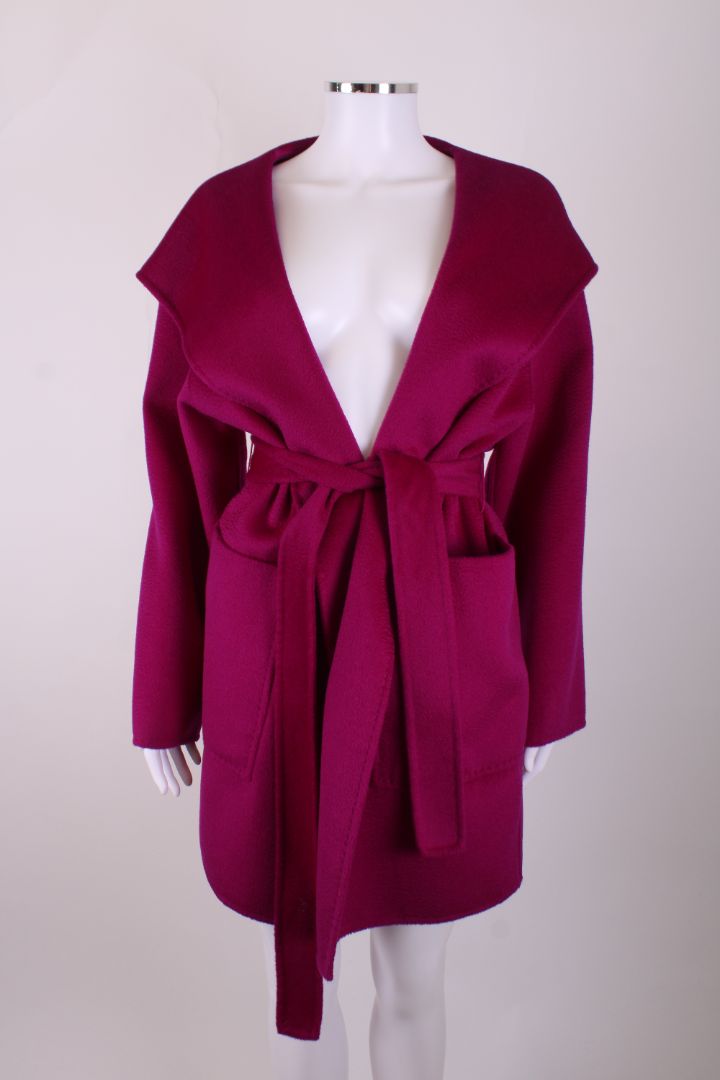 Interdee Hooded Belted Coat Purple S