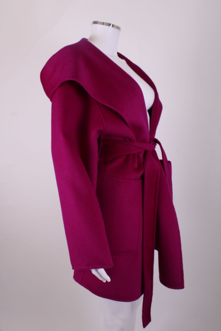 Interdee Hooded Belted Coat Purple S