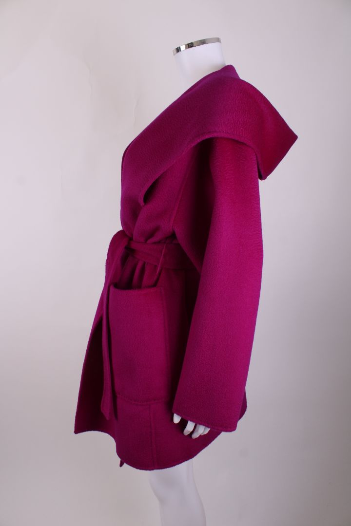 Interdee Hooded Belted Coat Purple S