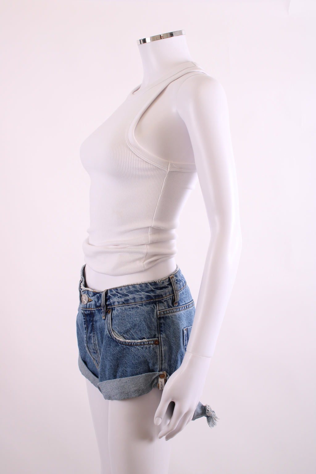 One Teaspoon Distressed Shorts Denim 26W