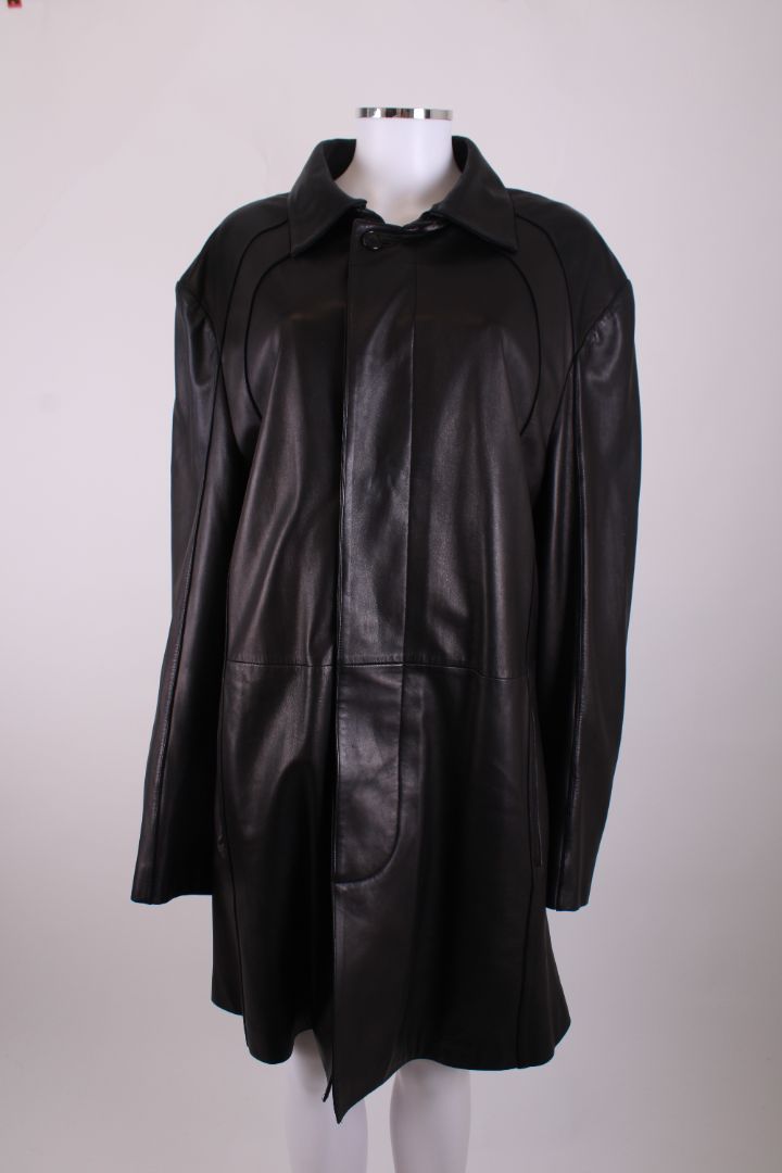 Harrods/Brioni coat leather Black 56