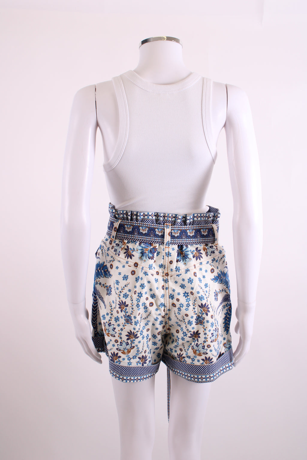 Farm Rio Floral Print Shorts Navy/ White 26W