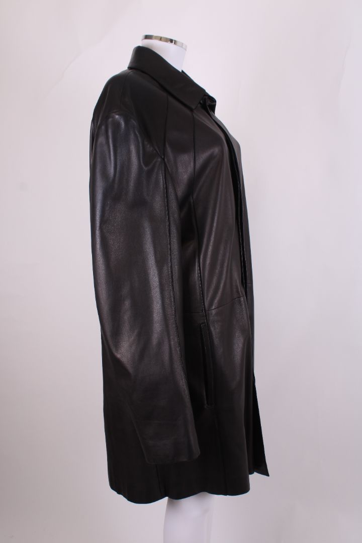 Harrods/Brioni coat leather Black 56