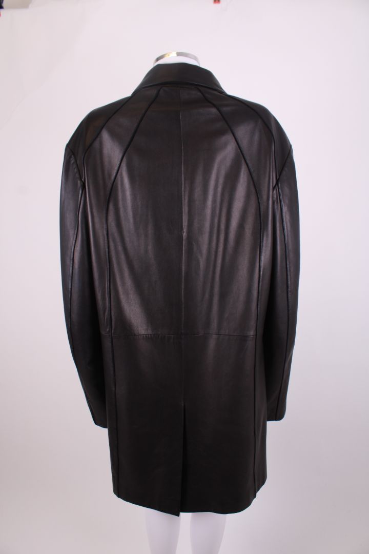 Harrods/Brioni coat leather Black 56