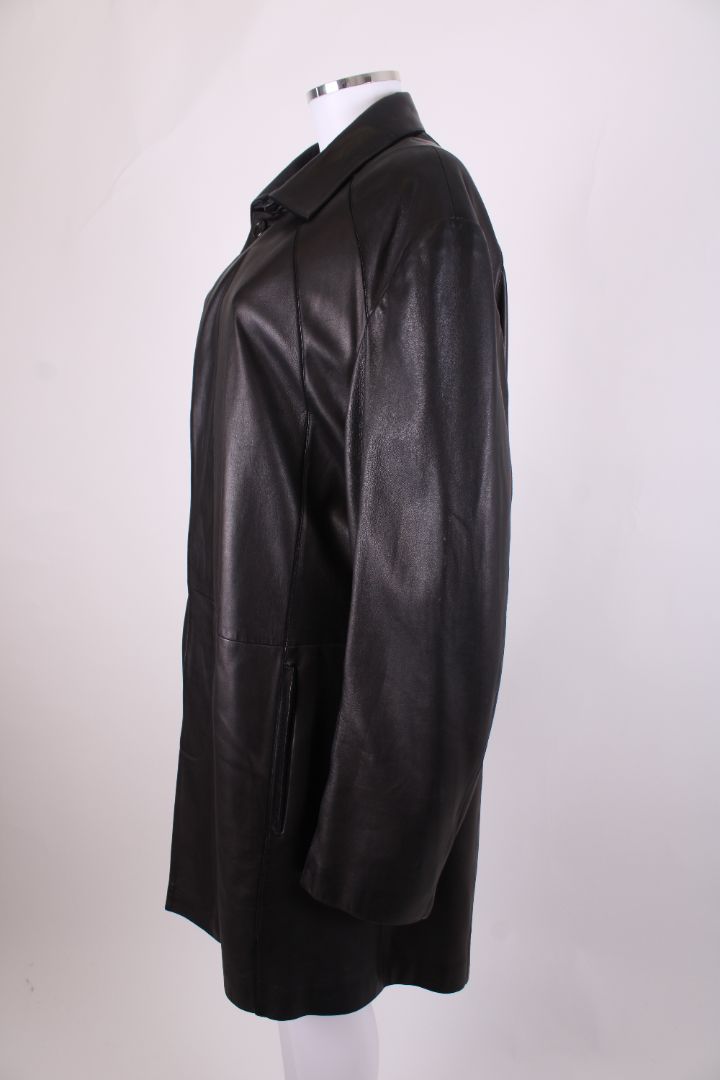 Harrods/Brioni coat leather Black 56