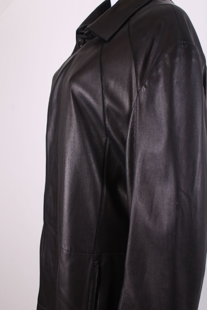 Harrods/Brioni coat leather Black 56