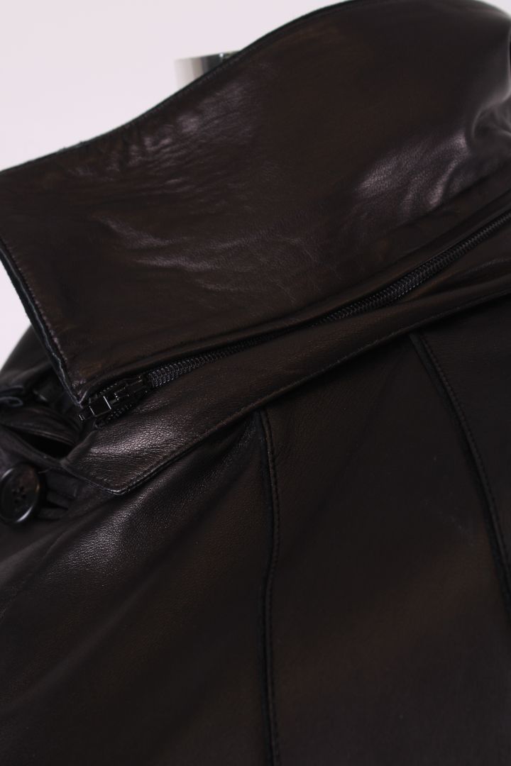 Harrods/Brioni coat leather Black 56