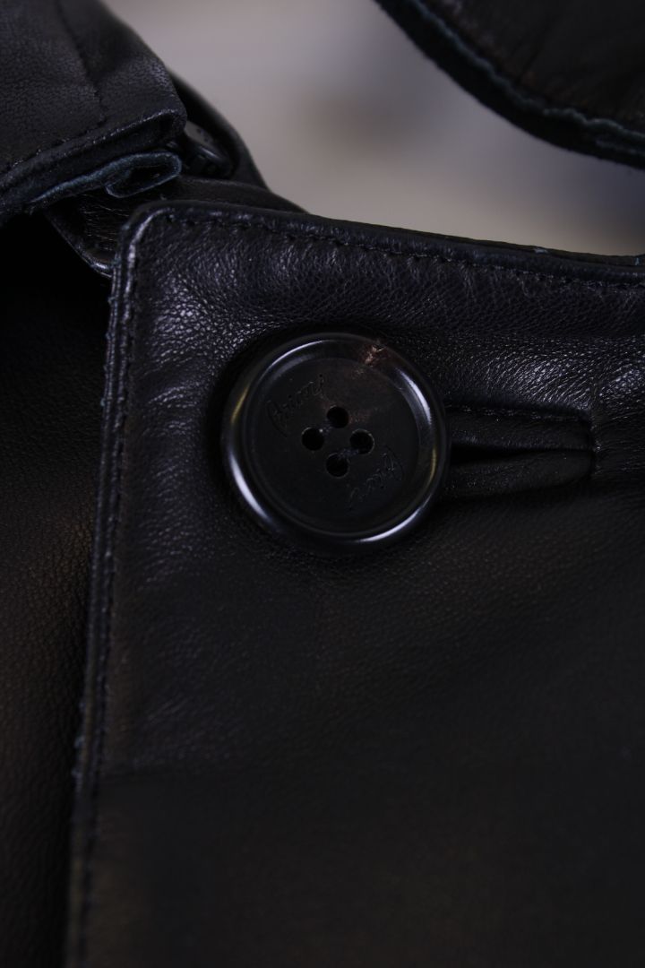 Harrods/Brioni coat leather Black 56