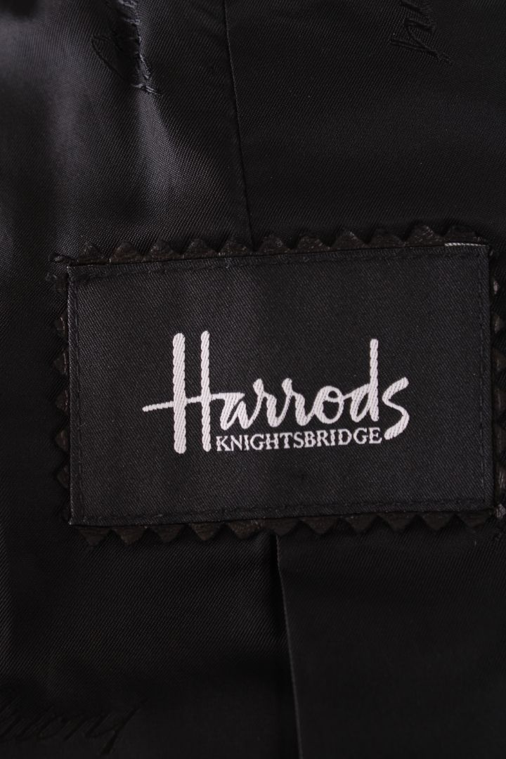 Harrods/Brioni coat leather Black 56