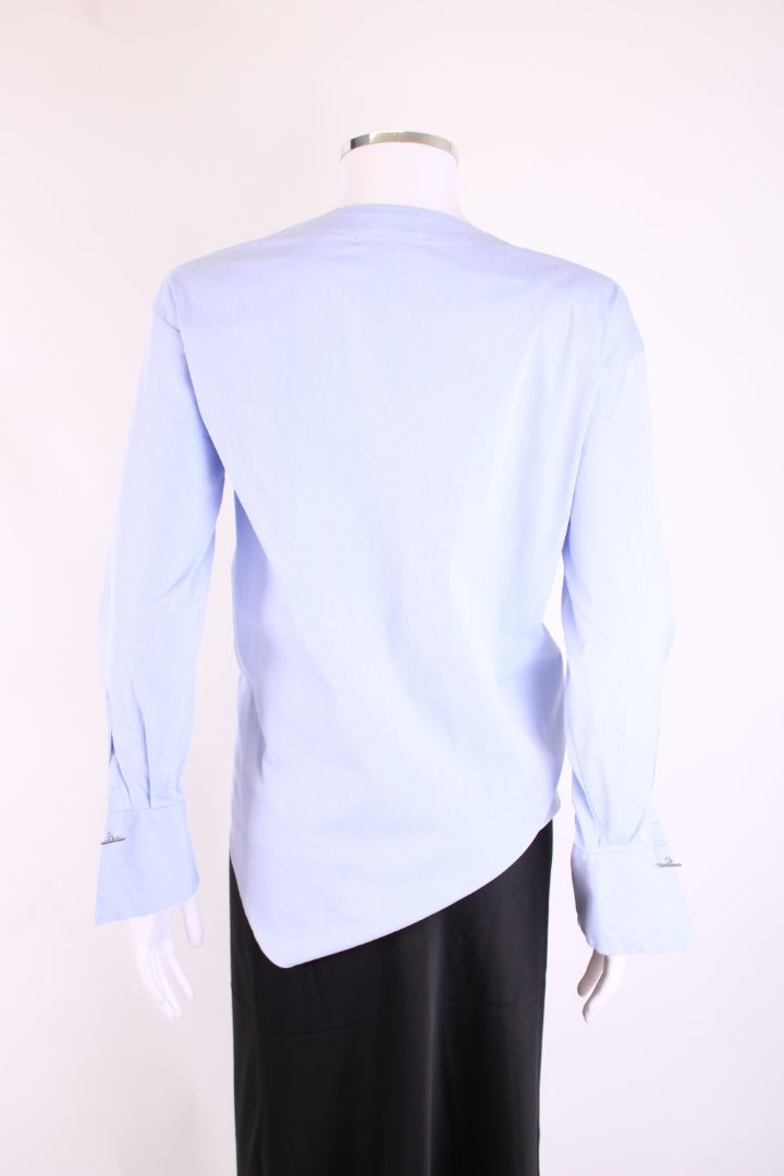 Brunello Cucinelli L/S Tie Front Shirt Light Blue S